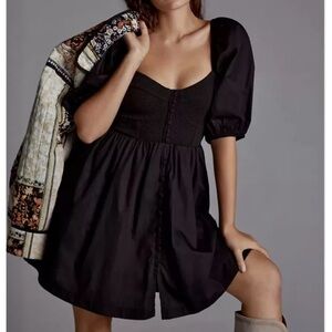 NWT Maeve Black Puff Sleeve Dress